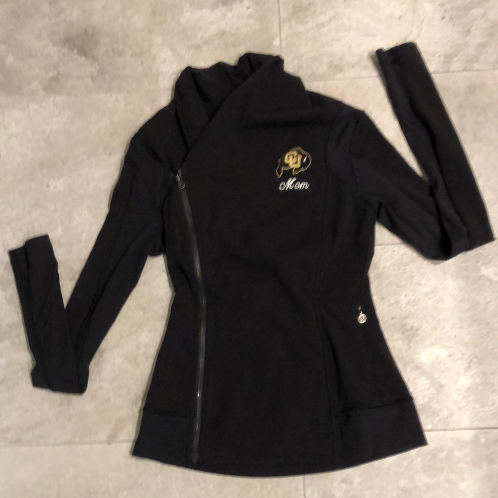 Lululemon jacket with customized “CU Boulder Mom” Embroidery